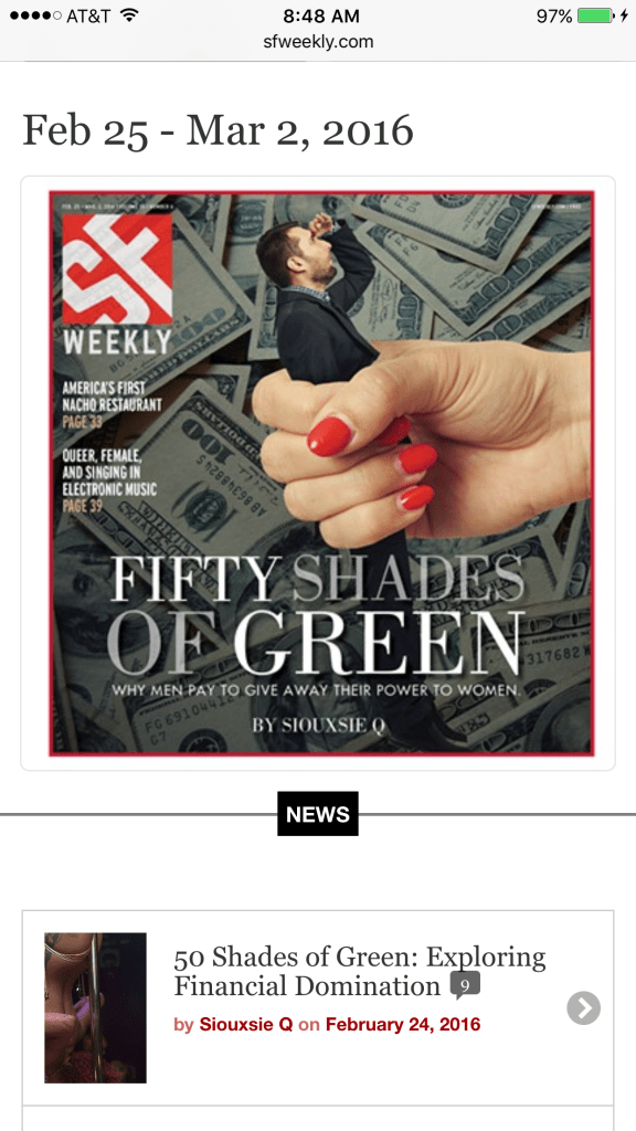 SFWeekly 2/25-3/2 2016 Cver 50 Shades of Green - TheSiouxsieQExperience.com